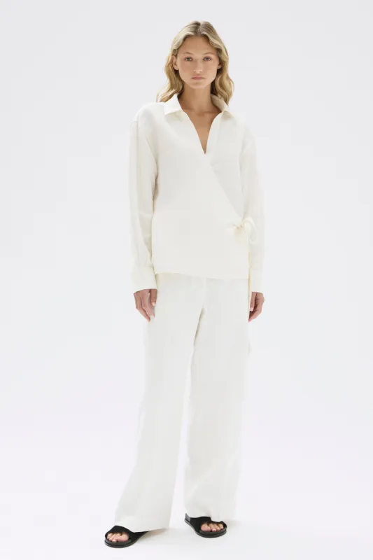 Allegra Linen Silk Wrap Shirt sold by Assembly Label