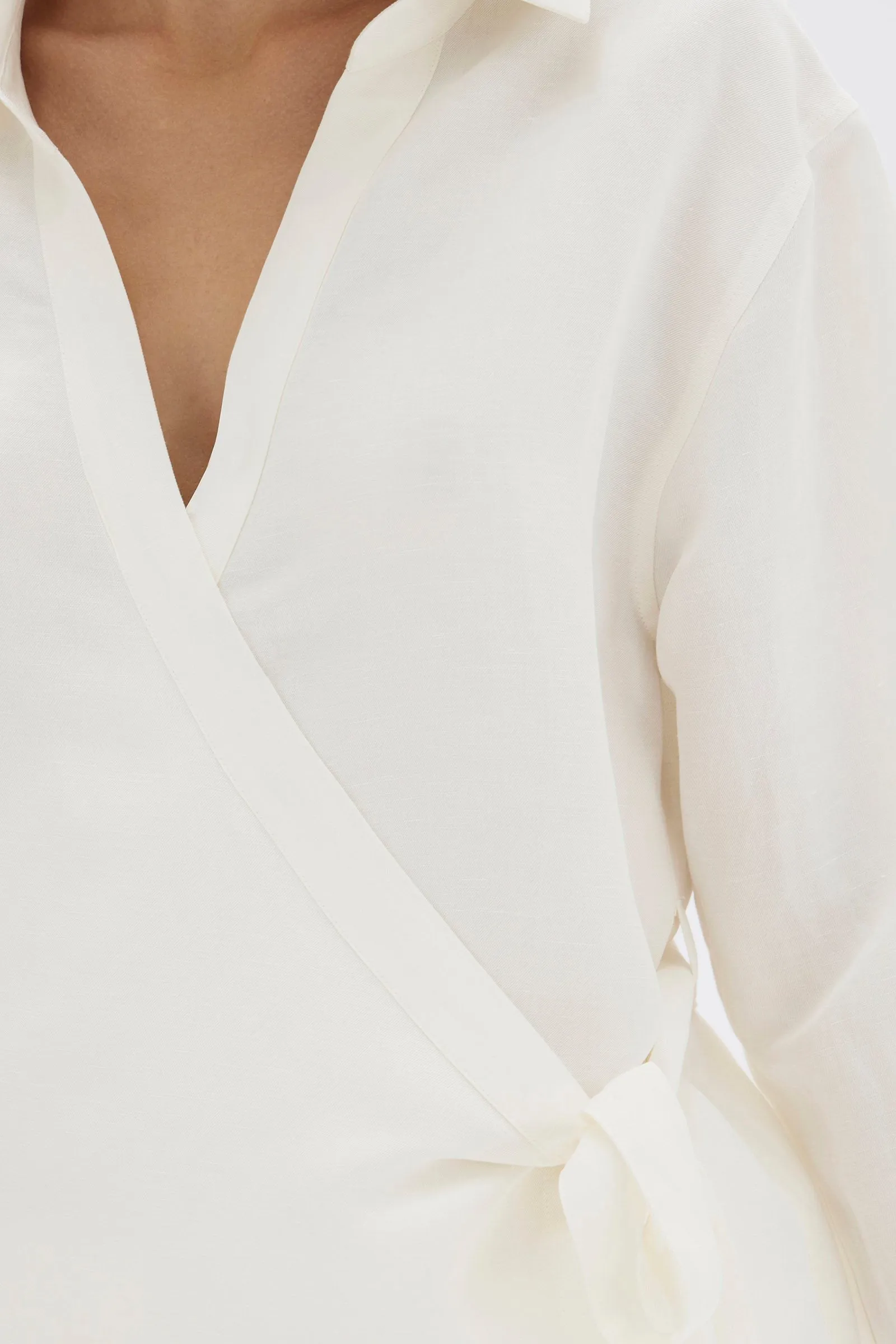 Allegra Linen Silk Wrap Shirt sold by Assembly Label product image thumbnail 4