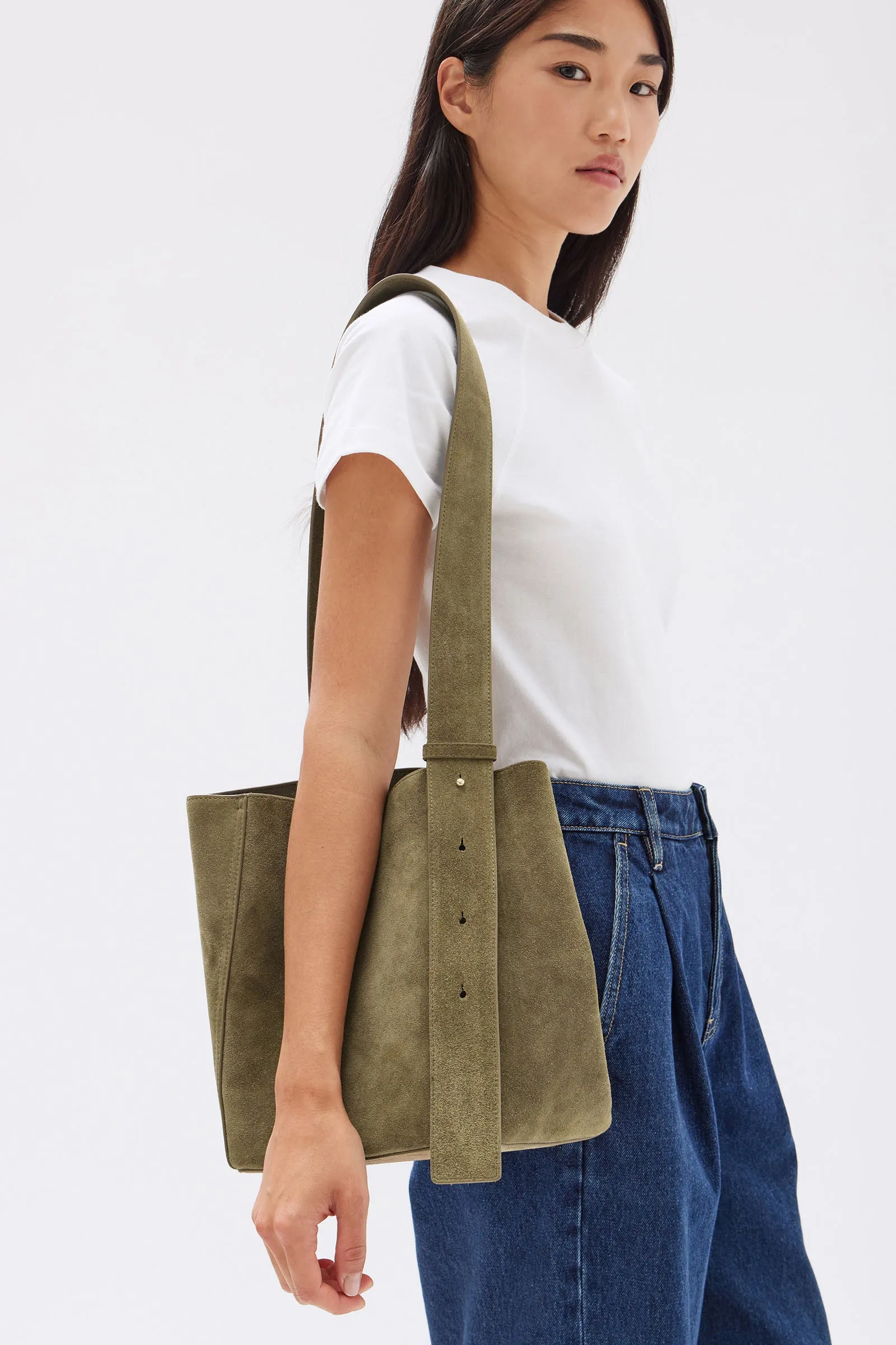 Hudson Suede Bag sold by Assembly Label