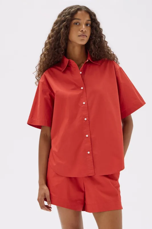 Tala Poplin Short Sleeve Shirt sold by Assembly Label