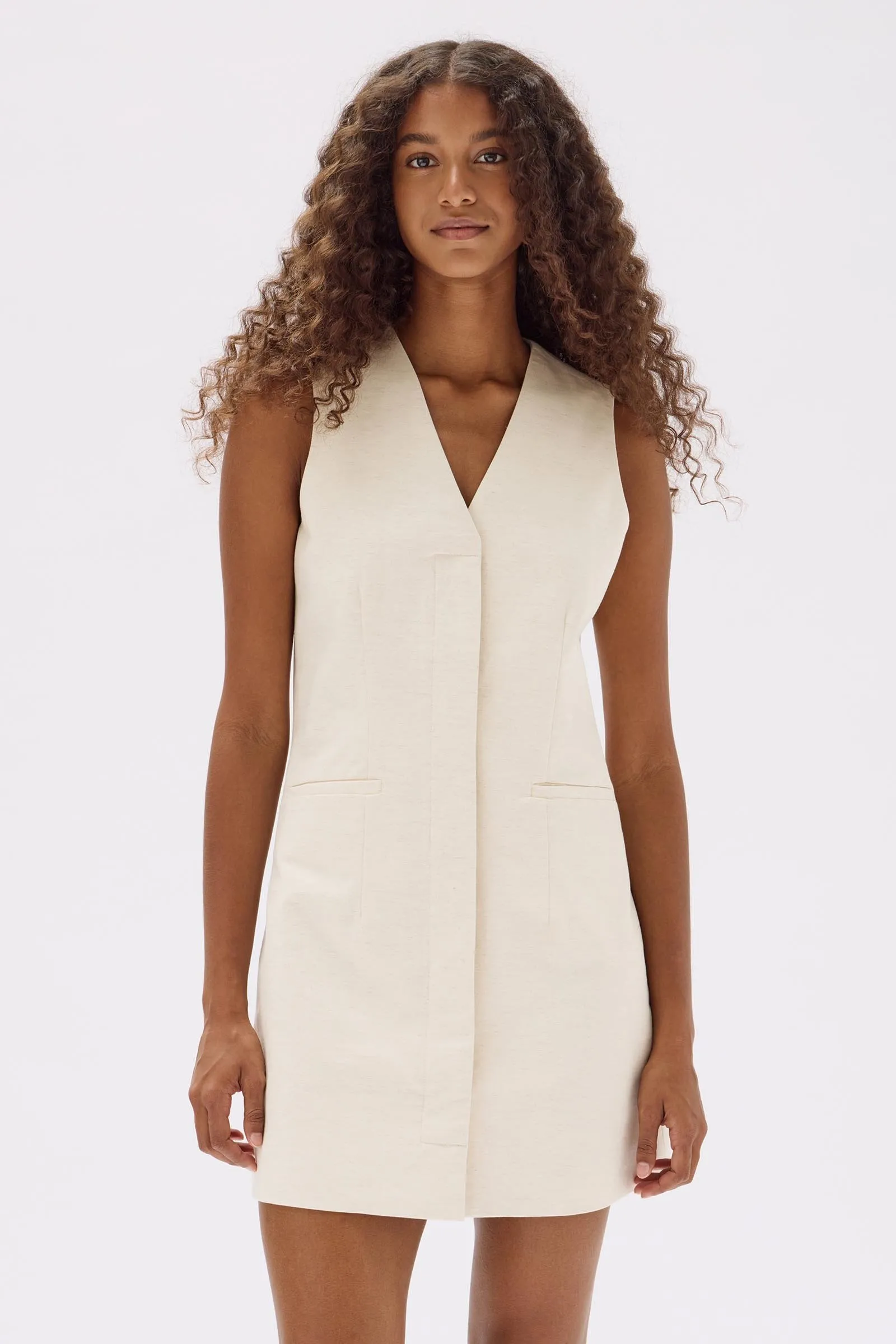 Simone Cotton Linen Blend Mini Dress sold by Assembly Label