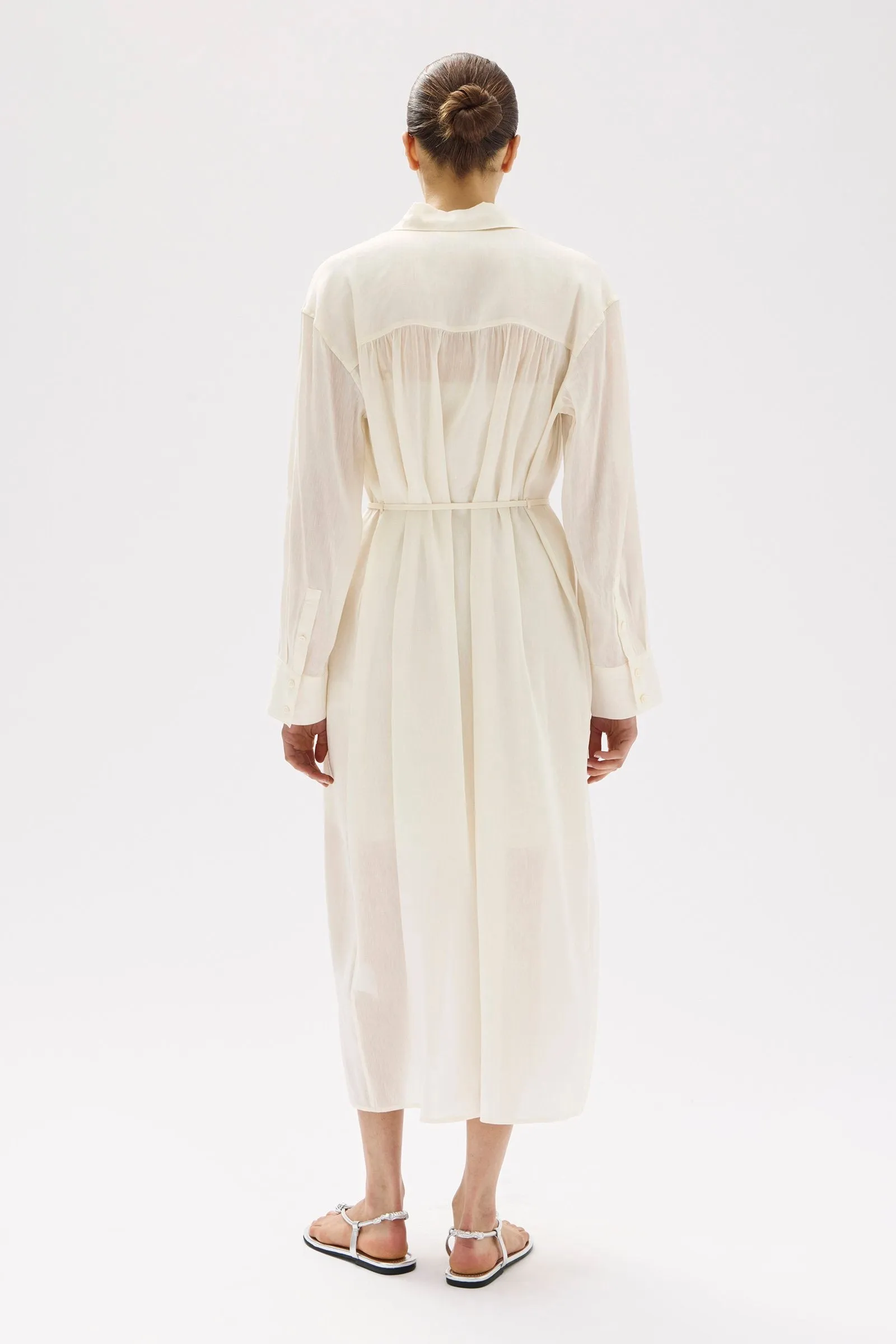 Harper Linen Silk Maxi Shirt Dress sold by Assembly Label product image thumbnail 4
