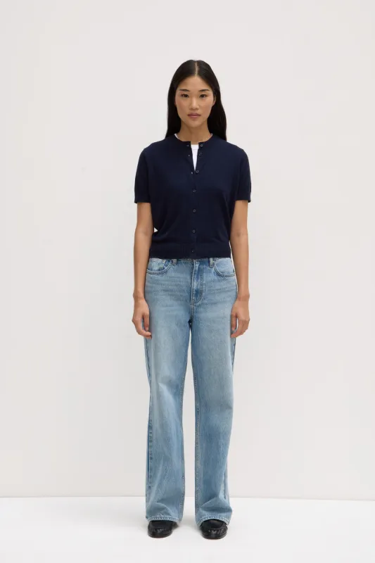 Semra Cotton Cashmere Short Sleeve Cardigan sold by Assembly Label