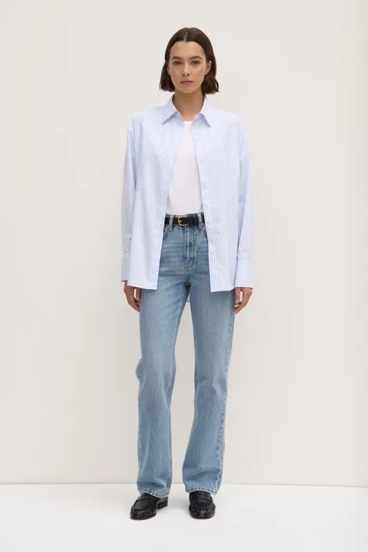 Juni Poplin Stripe Shirt sold by Assembly Label