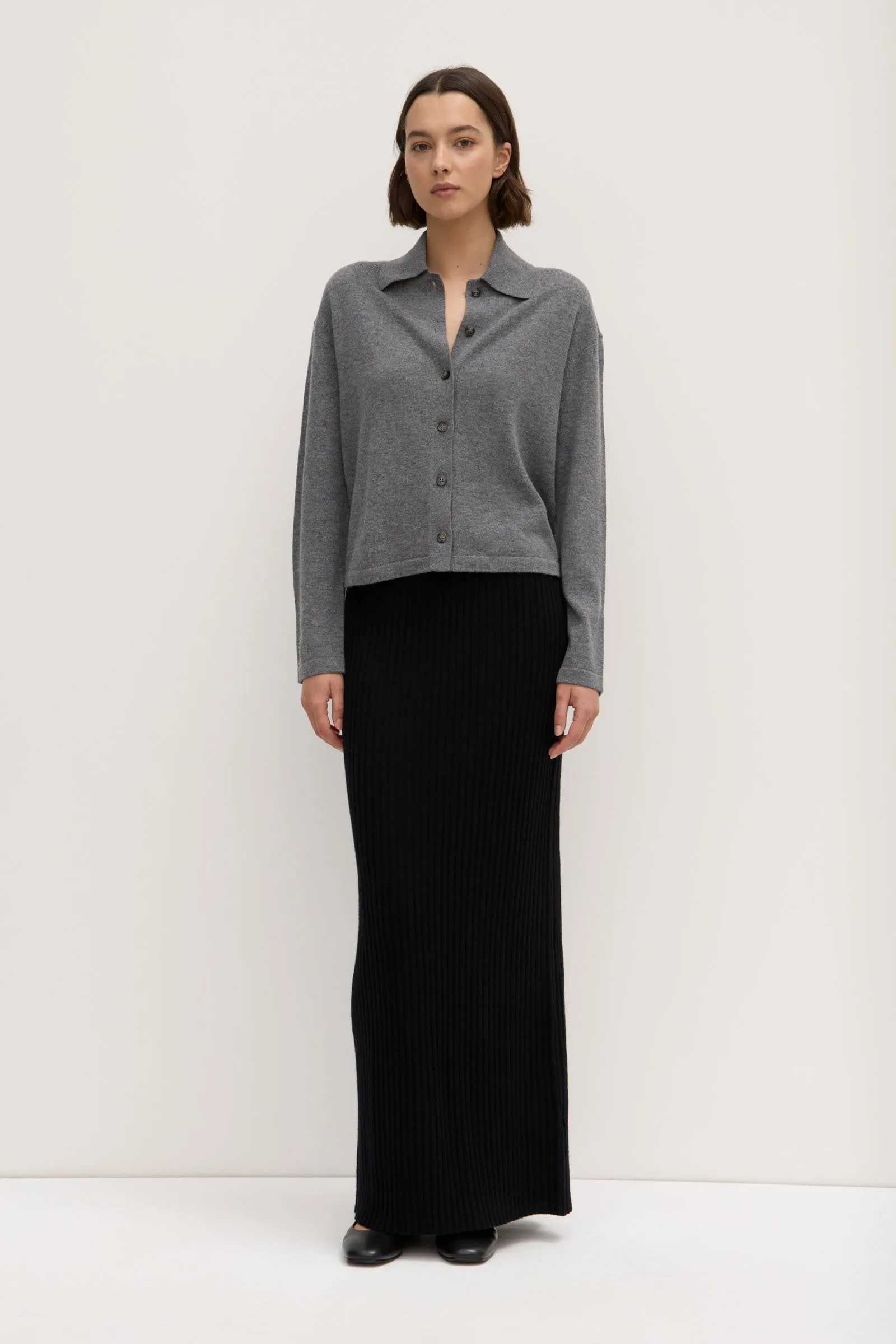 Wool Cashmere Rib Maxi Skirt sold by Assembly Label