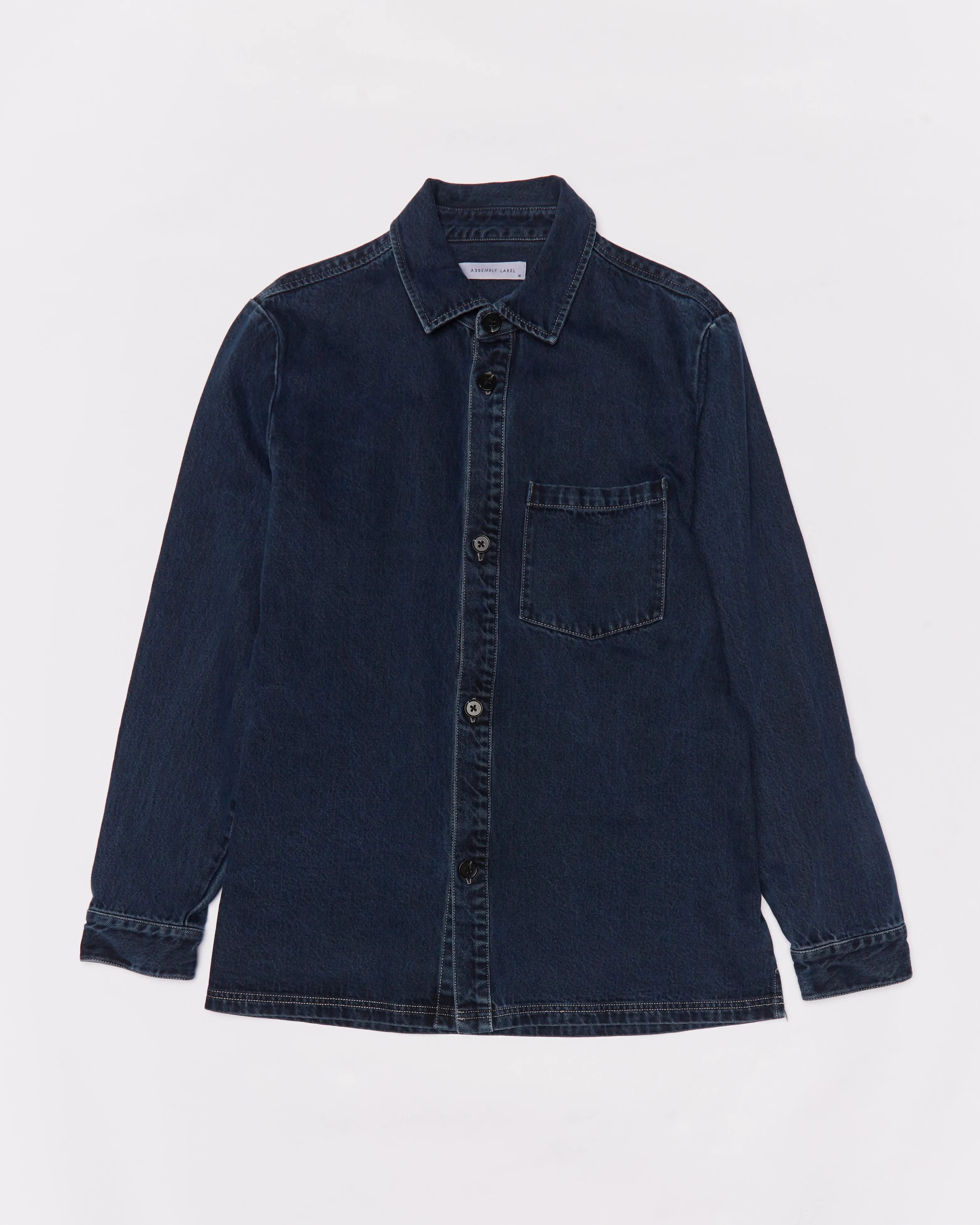 Re-Worn Unisex Cotton Denim Long Sleeve Shirt sold by Assembly Label