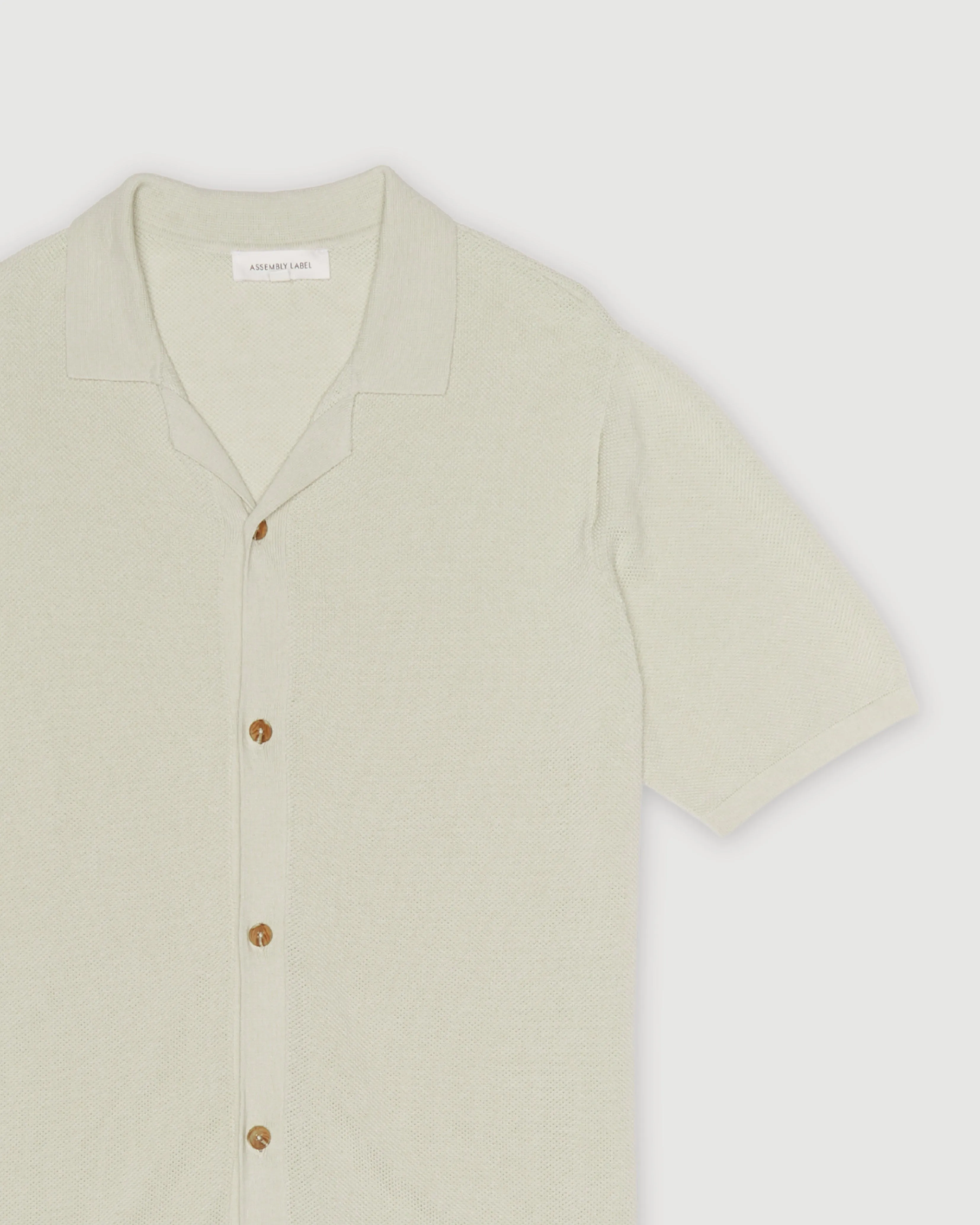 Re-Worn Mens Linen Blend Textured Knit Shirt sold by Assembly Label product image thumbnail 2