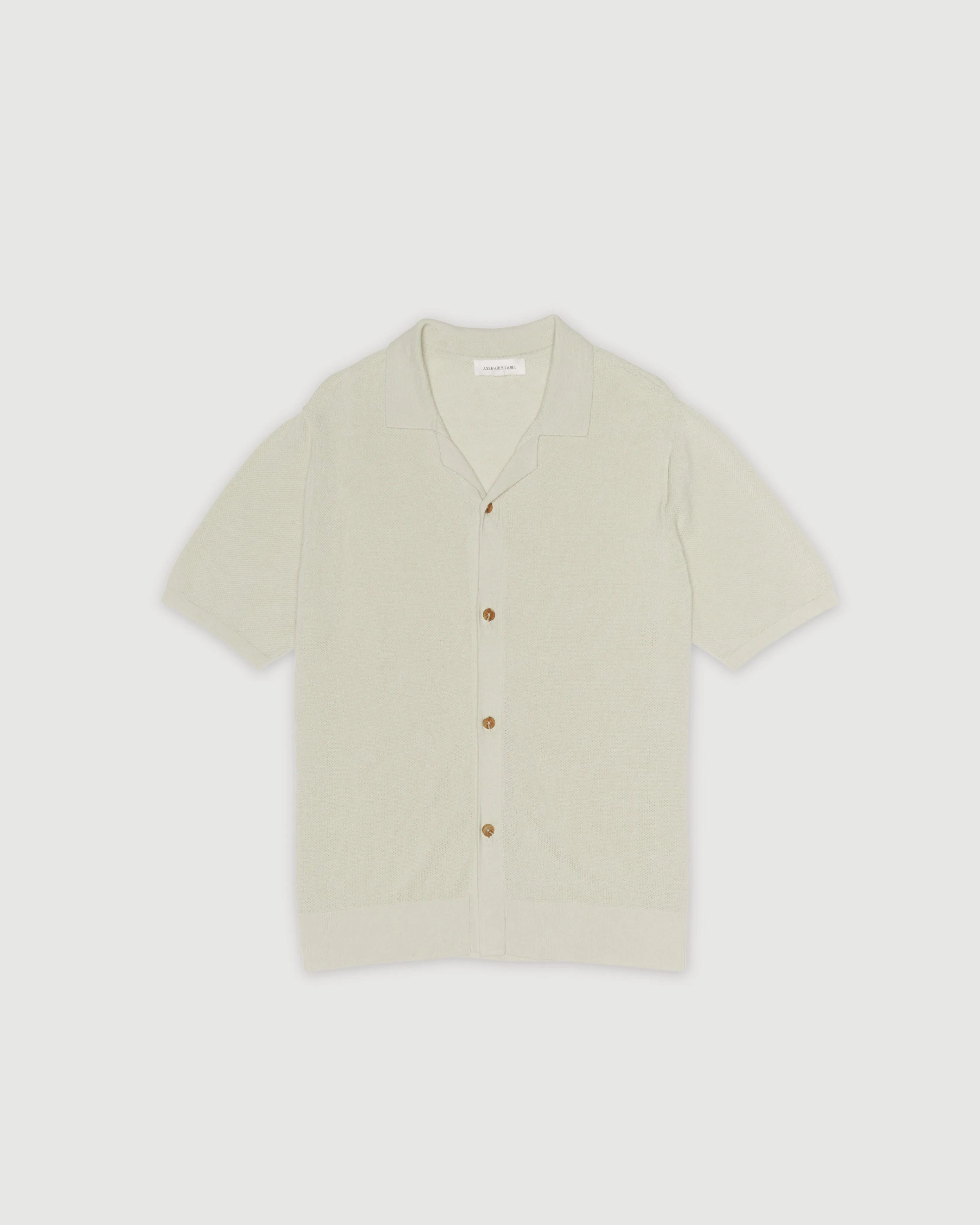 Re-Worn Mens Linen Blend Textured Knit Shirt sold by Assembly Label