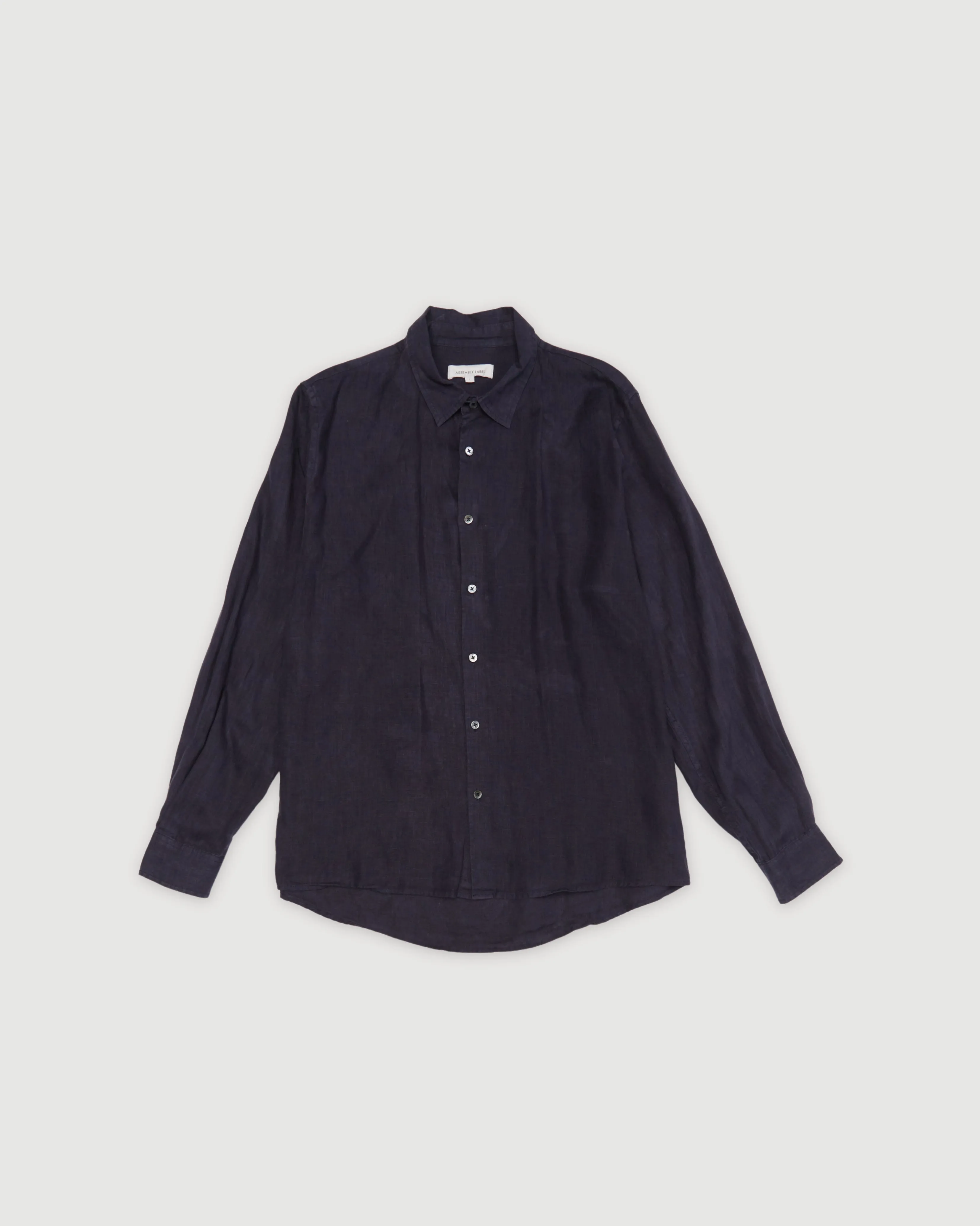 Re-Worn Mens Linen Textured Long Sleeve Shirt sold by Assembly Label