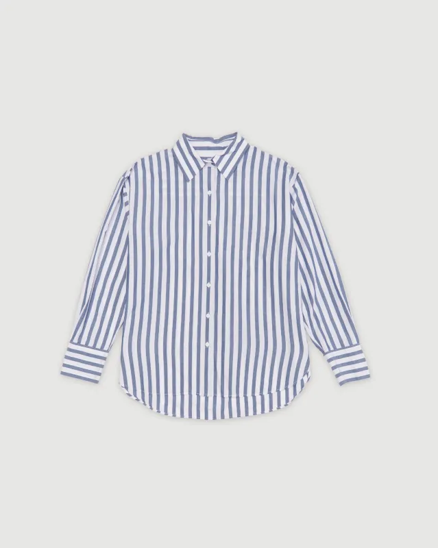 Re-Worn Womens Cotton Stripe Long Sleeve Shirt sold by Assembly Label