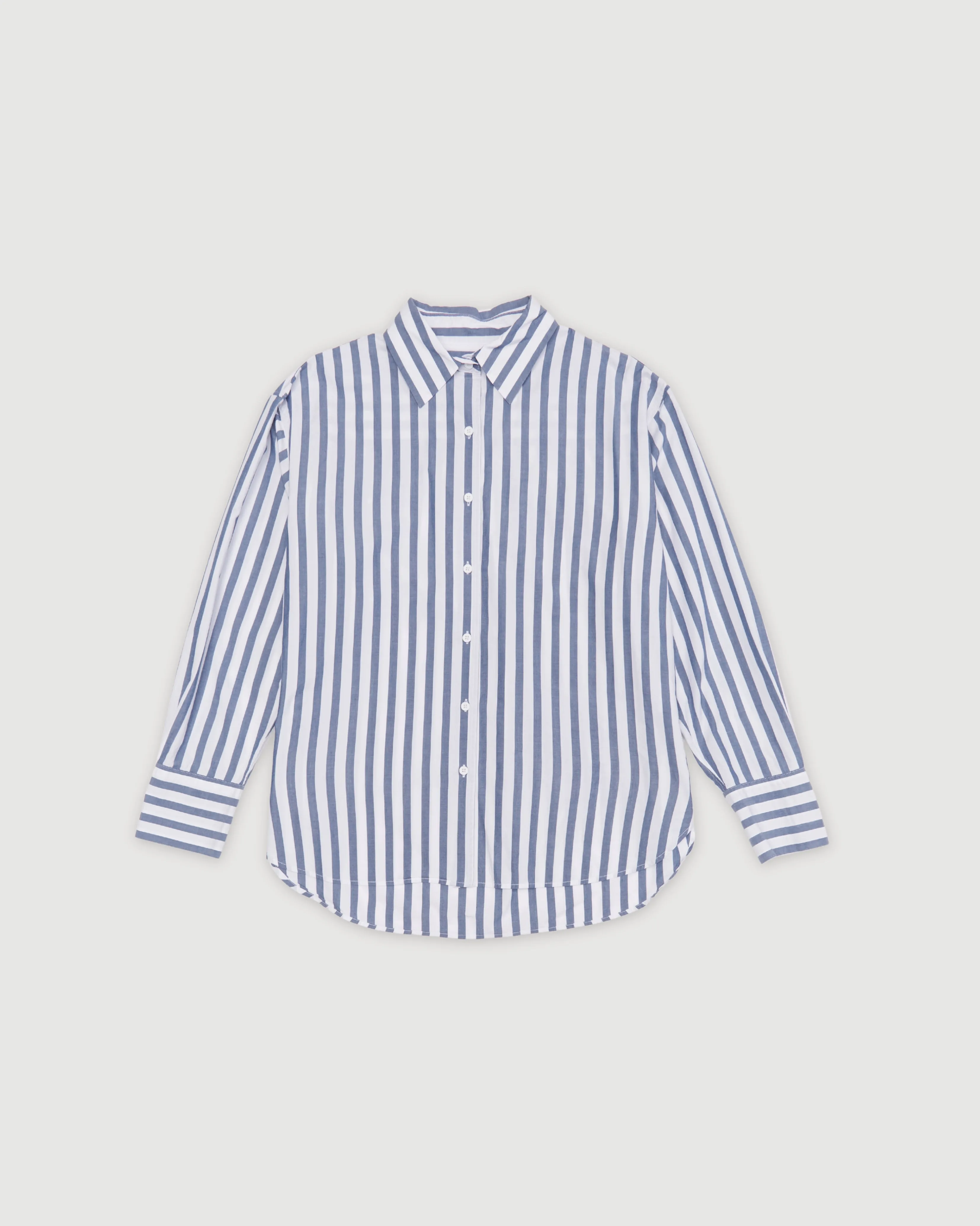 Re-Worn Womens Cotton Stripe Long Sleeve Shirt sold by Assembly Label