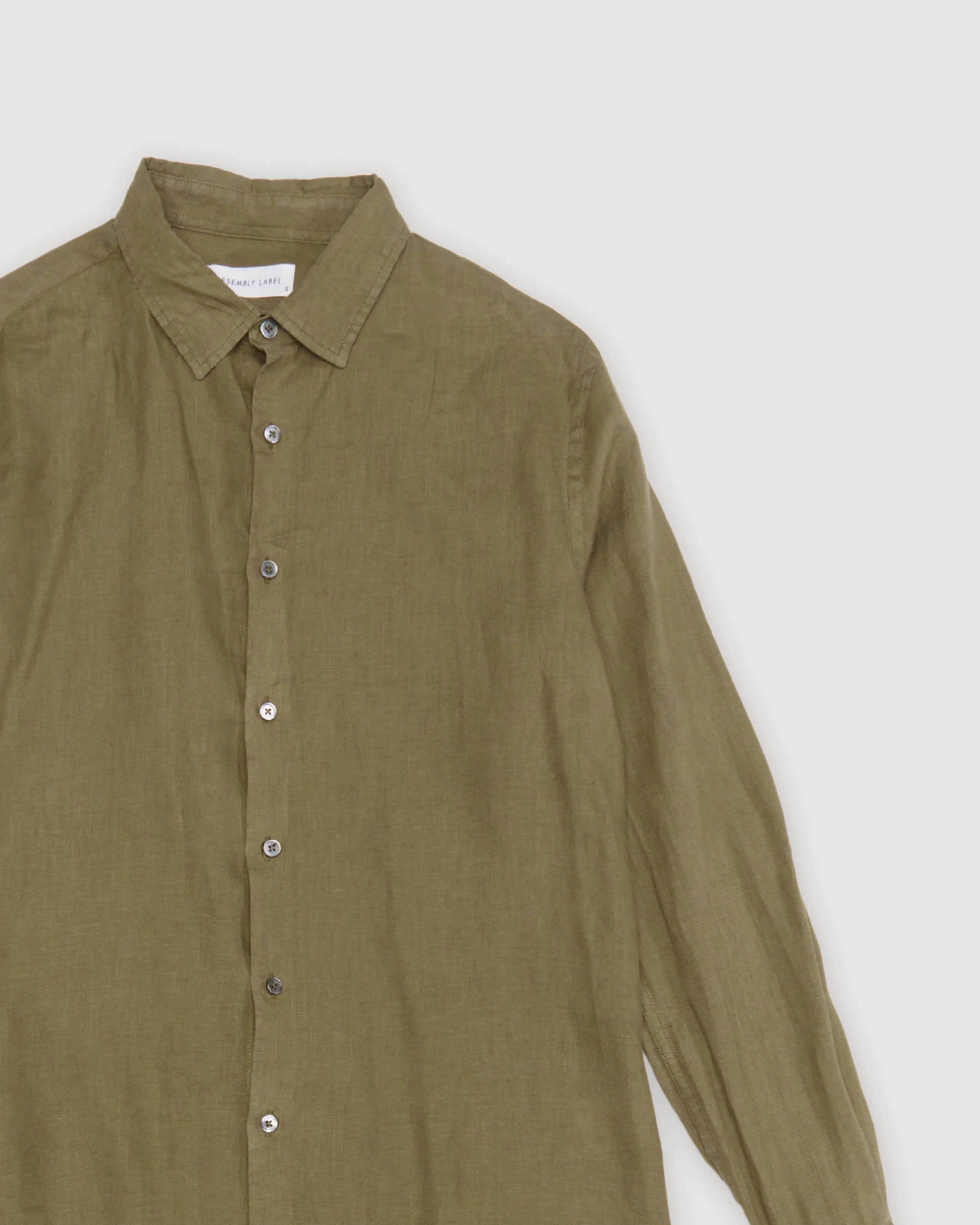 Re-Worn Mens Linen Textured Long Sleeve Shirt sold by Assembly Label product image thumbnail 2