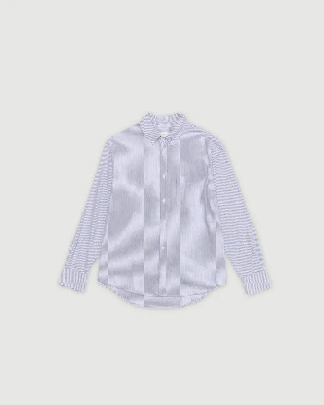 Re-Worn Mens Cotton Stripe Long Sleeve Shirt sold by Assembly Label
