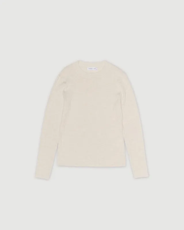 Re-Worn Womens Wool Textured Long Sleeve Tee sold by Assembly Label