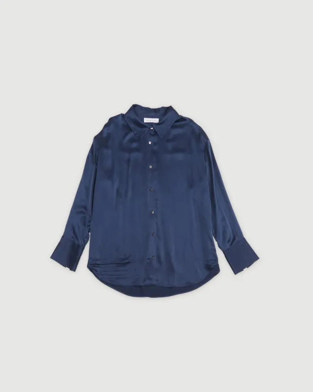 Re-Worn Womens Silk Textured Long Sleeve Shirt sold by Assembly Label