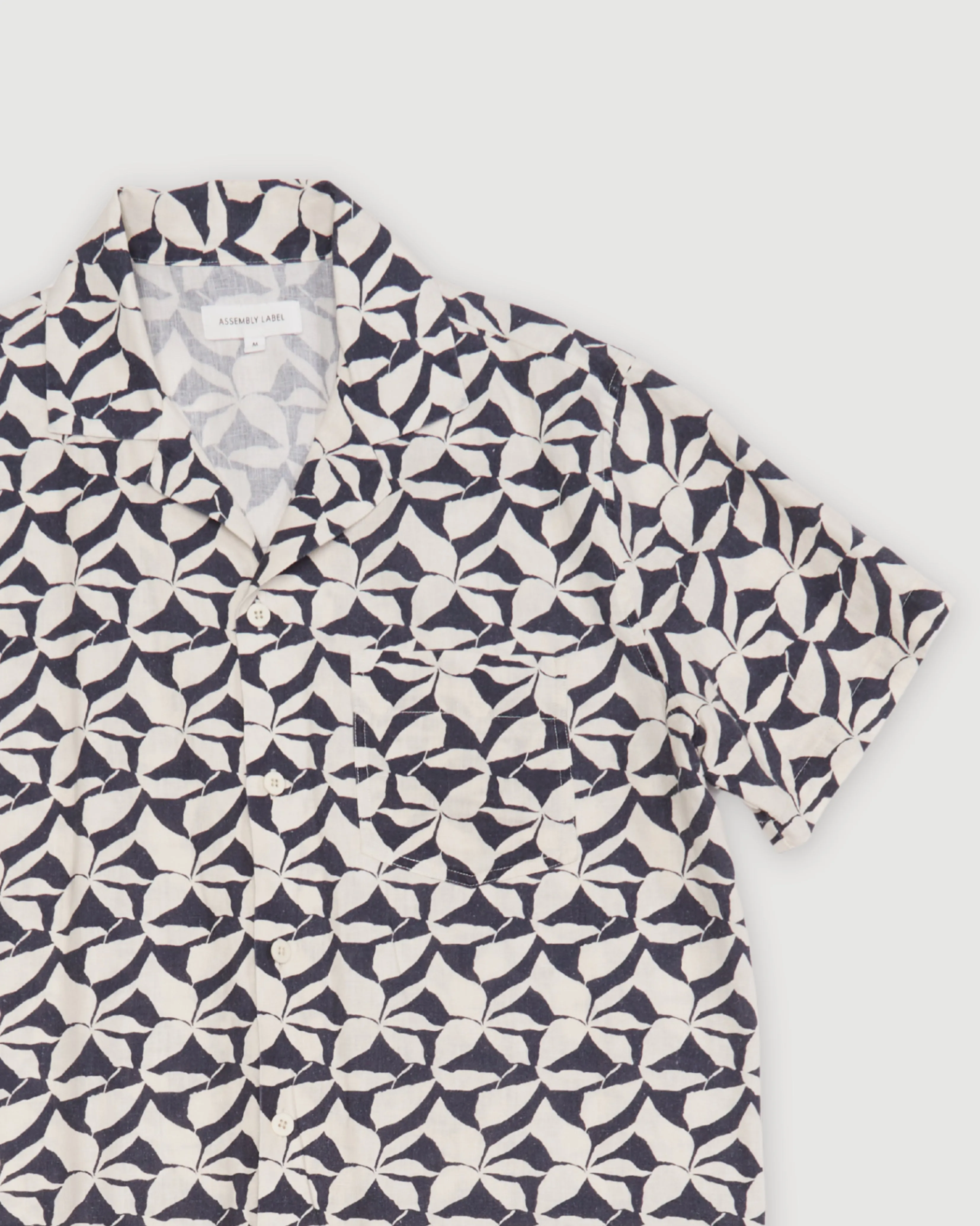 Re-Worn Mens Linen Textured Short Sleeve Shirt sold by Assembly Label product image thumbnail 2