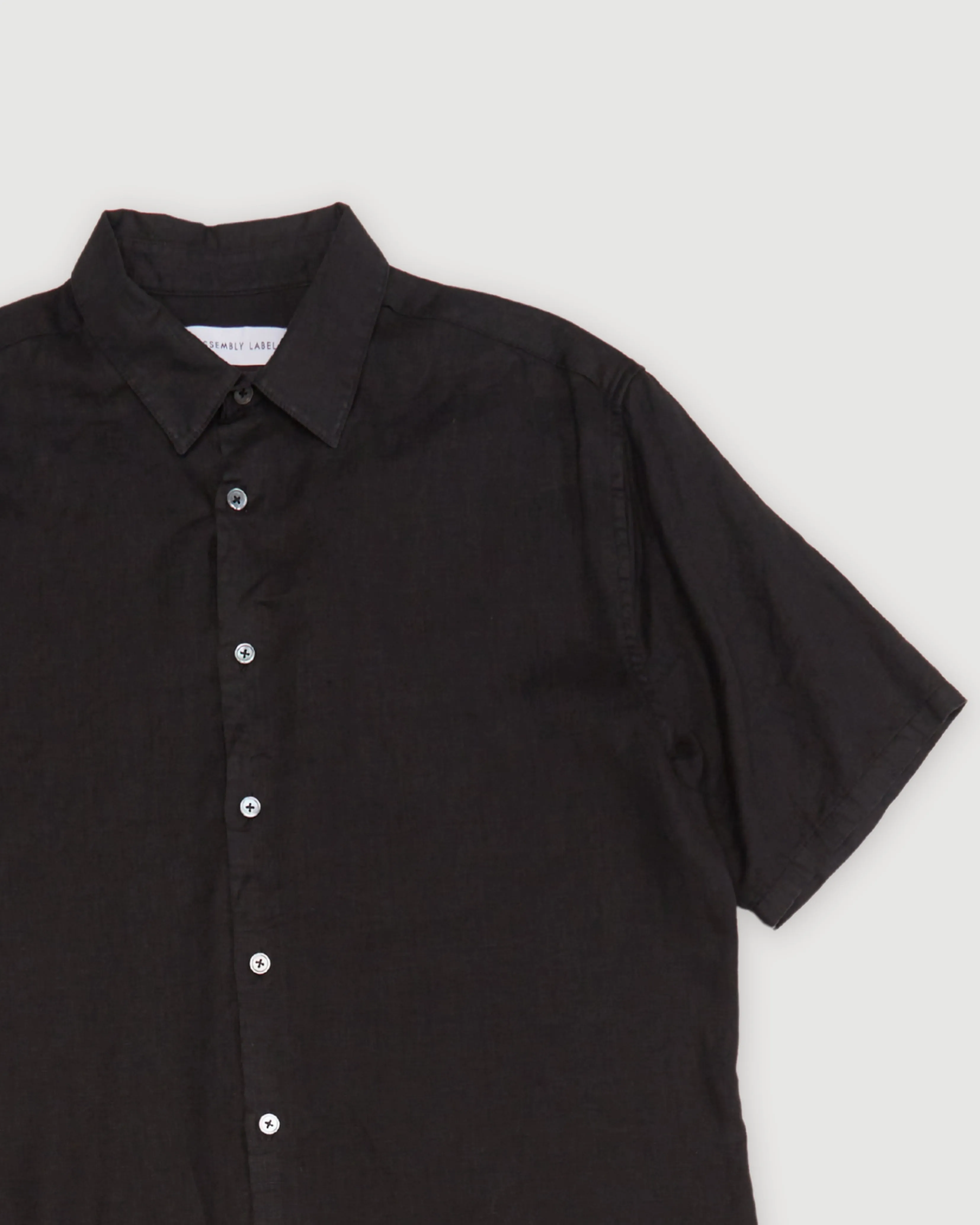 Re-Worn Mens Linen Short Sleeve Shirt sold by Assembly Label product image thumbnail 2