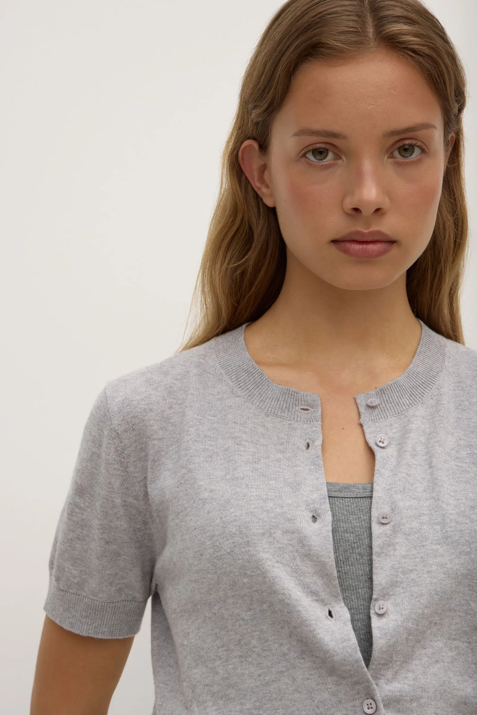 Semra Cotton Cashmere Short Sleeve Cardigan sold by Assembly Label product image thumbnail 4