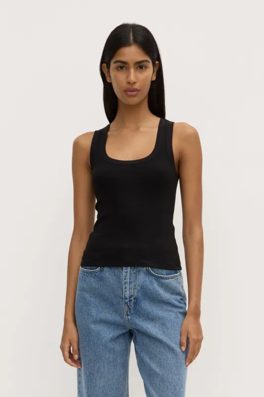 Robyn Scoop Neck Rib Tank sold by Assembly Label