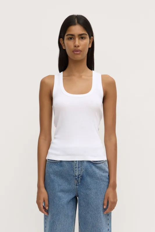 Robyn Scoop Neck Rib Tank sold by Assembly Label