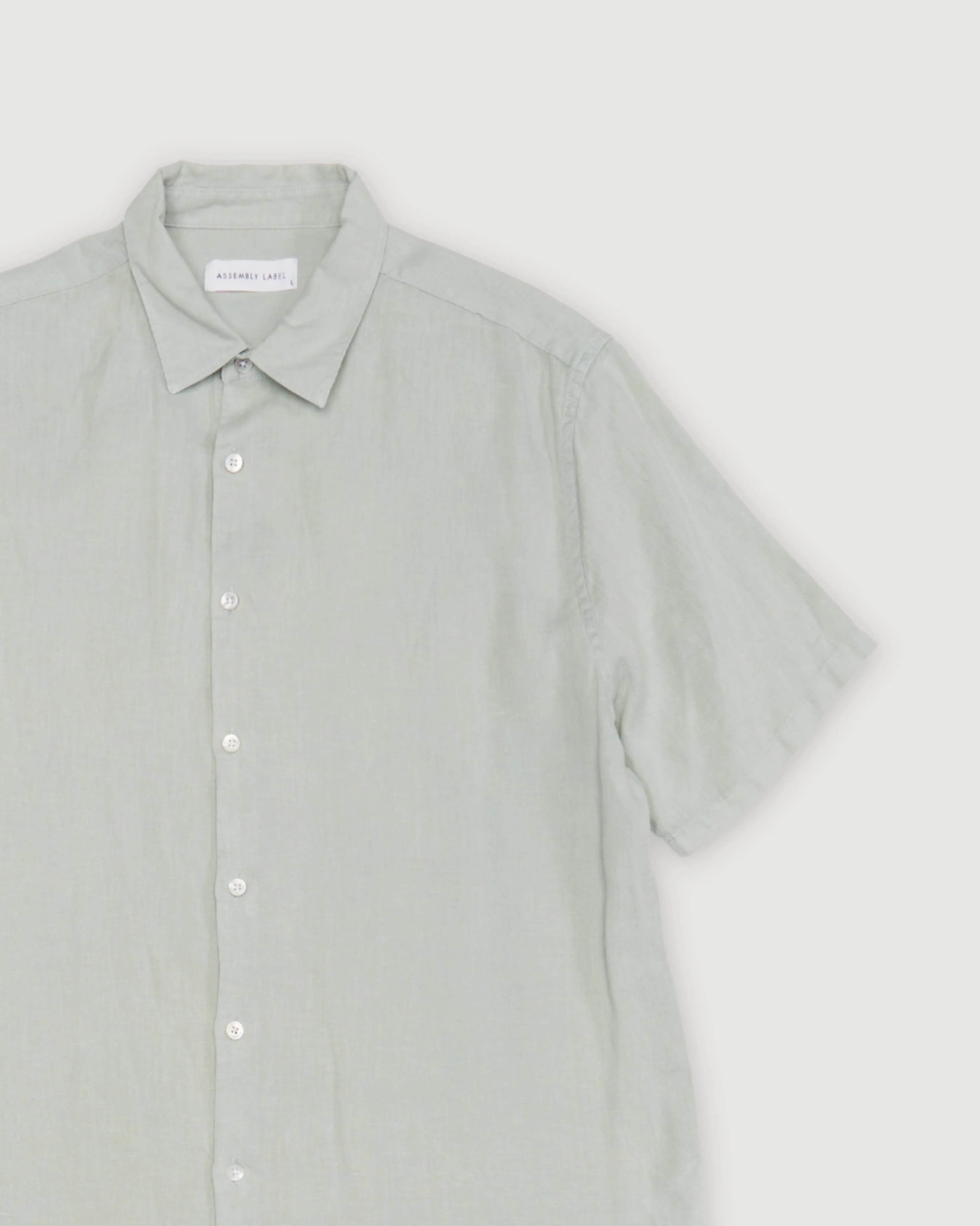Re-Worn Mens Linen Short Sleeve Shirt sold by Assembly Label product image thumbnail 2