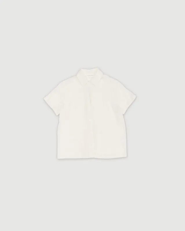 Re-Worn Womens Linen Blend Textured Short Sleeve Shirt sold by Assembly Label