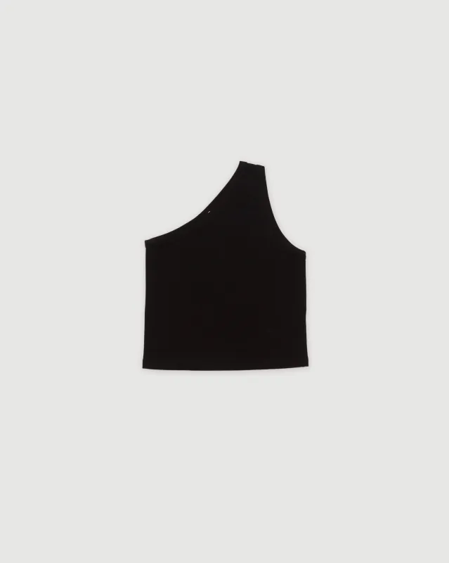 Re-Worn Womens Organic Cotton Textured One Shoulder Top sold by Assembly Label