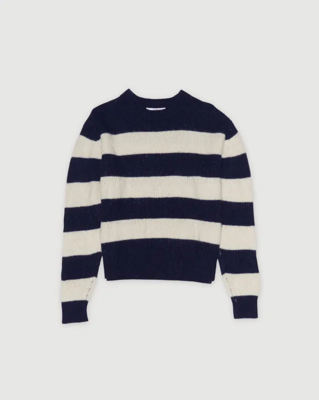 Re-Worn Womens Wool Blend Stripe Sweater sold by Assembly Label