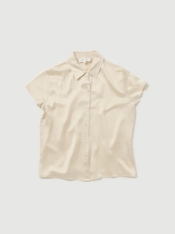 Re-Worn Womens Silk Short Sleeve Shirt made by Assembly Label