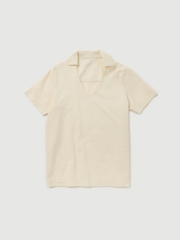 Re-Worn Womens Cotton Contrast Stitch Short Sleeve Shirt sold by Assembly Label