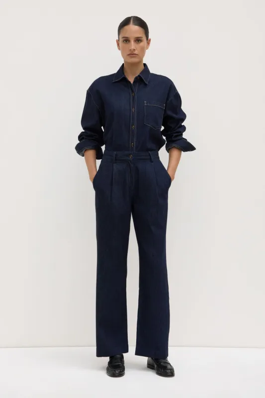 Kiera Recycled Denim Pleat Front Pant sold by Assembly Label