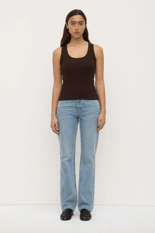 Robyn Scoop Neck Rib Tank sold by Assembly Label