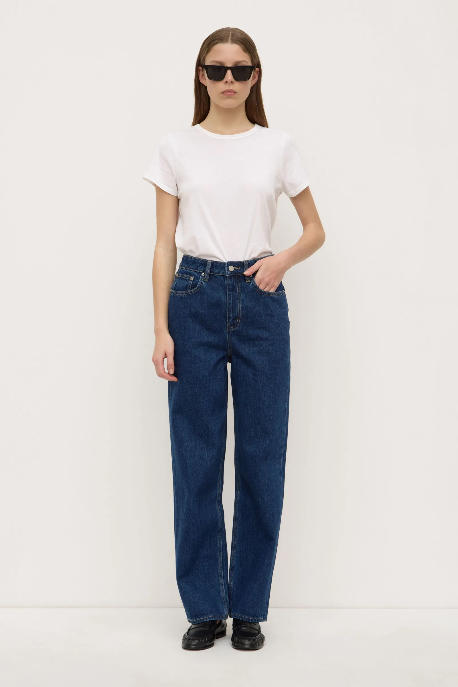 High Waist Straight Jean sold by Assembly Label