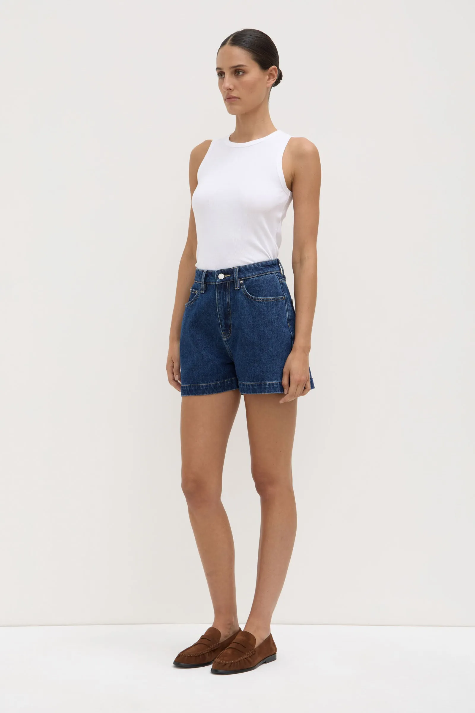 Boxy Denim Short sold by Assembly Label product image thumbnail 3