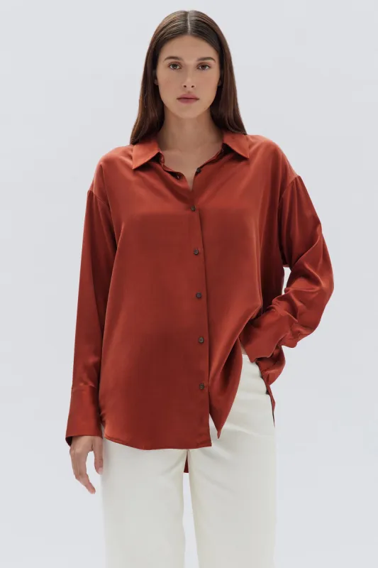 Ena Silk Shirt sold by Assembly Label