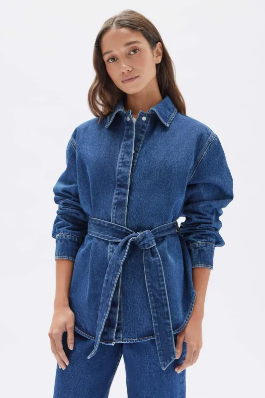 Denim Belted Jacket sold by Assembly Label