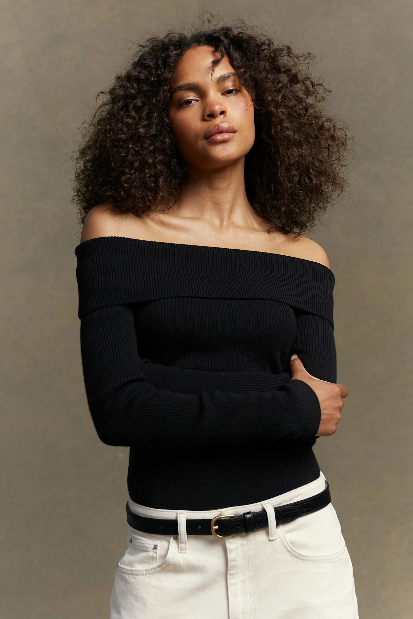 Cari Off-Shoulder Merino Wool Top sold by Assembly Label product image thumbnail 2