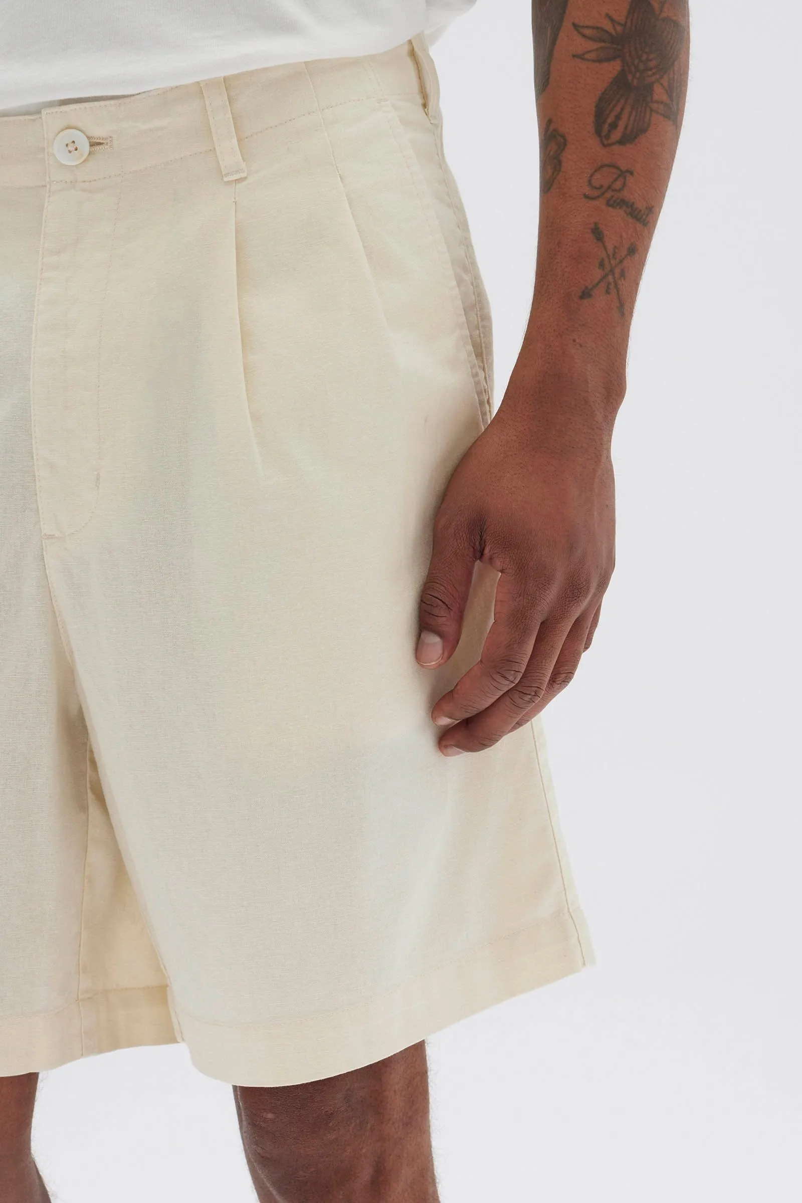 Stan Pleated Cotton Linen Short sold by Assembly Label product image thumbnail 5