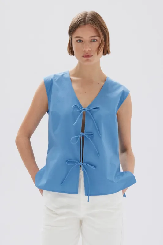 Ollie Poplin Tie Top sold by Assembly Label