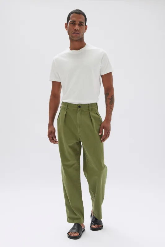 Miles Pleated Chino sold by Assembly Label