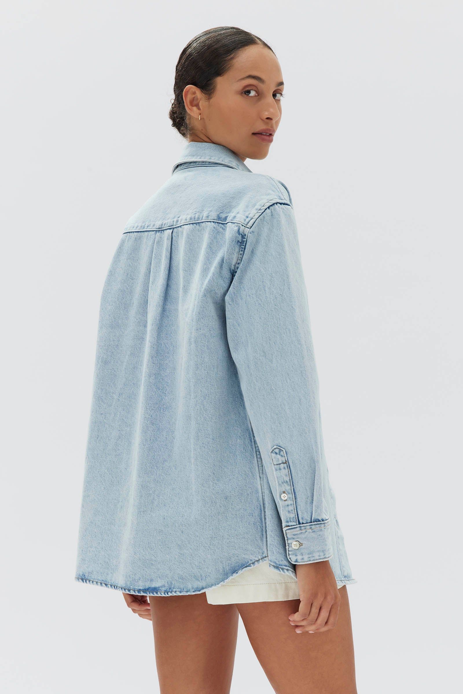 Womens Denim Overshirt sold by Assembly Label product image thumbnail 4