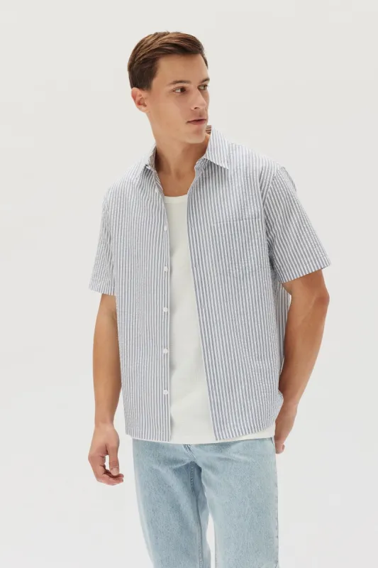 Treble Stripe Short Sleeve Shirt sold by Assembly Label
