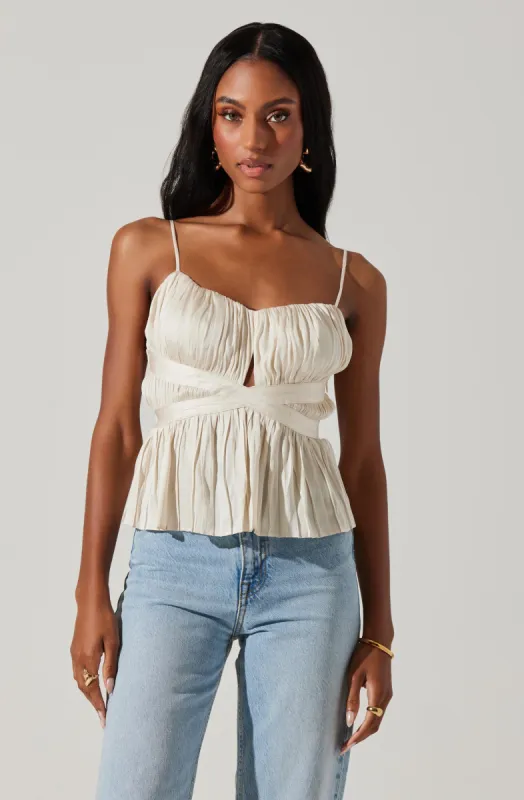 Katie Pleated Top sold by Astr