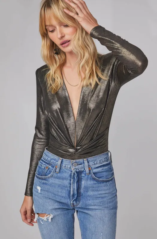 Luxe Metallic Bodysuit sold by Astr