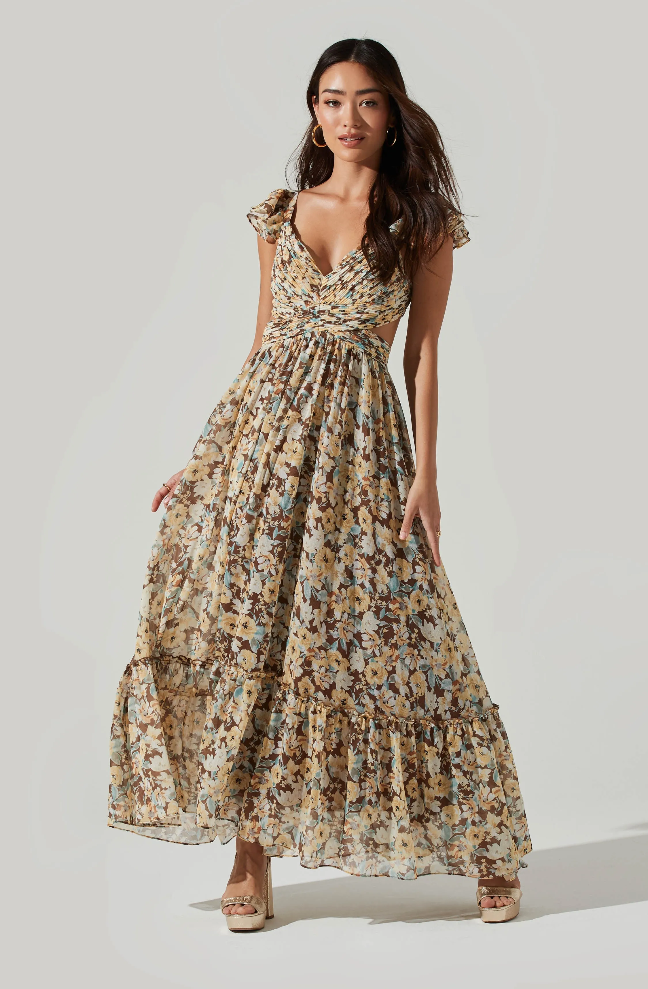 Primrose Floral Strappy Back Maxi Dress sold by Astr product image thumbnail 3