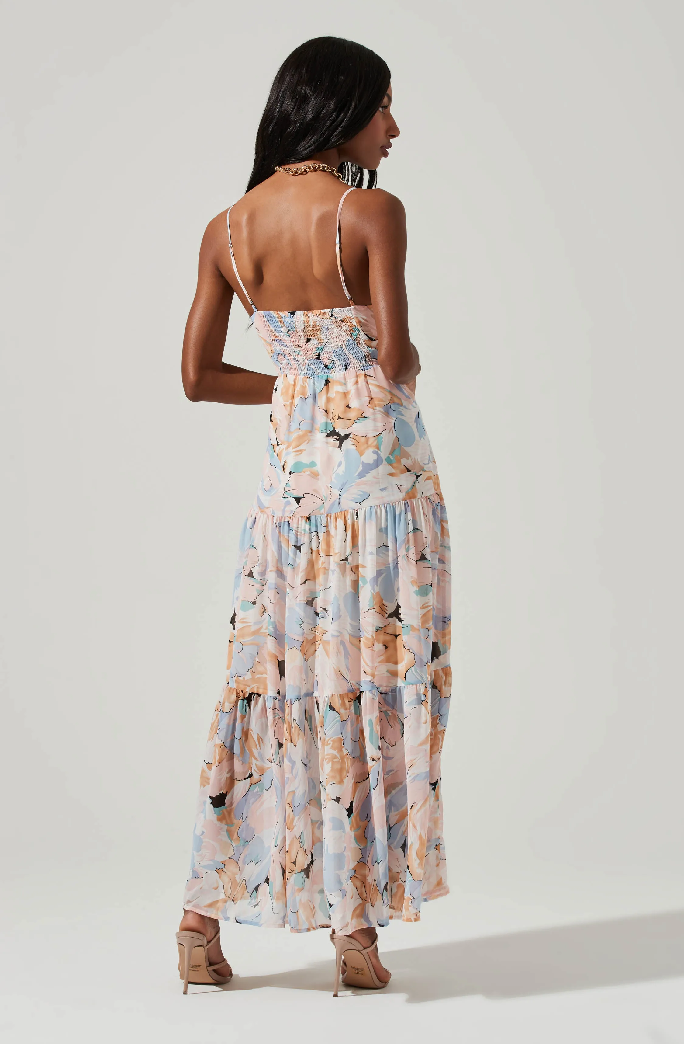 Brandy Floral Cinched Front Cutout Maxi Dress sold by Astr product image thumbnail 5
