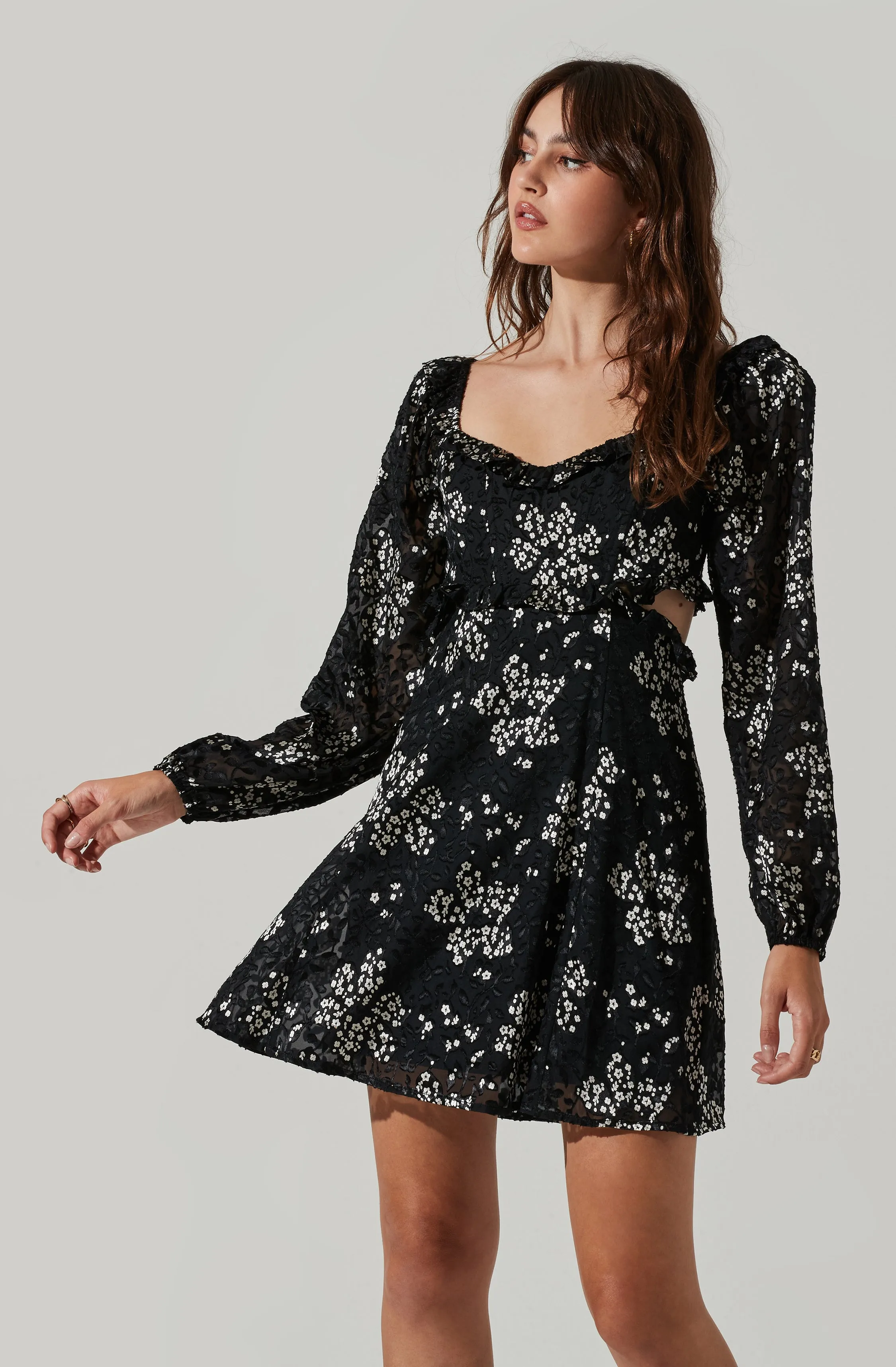 Avila Floral Cutout Mini Dress sold by Astr product image thumbnail 3