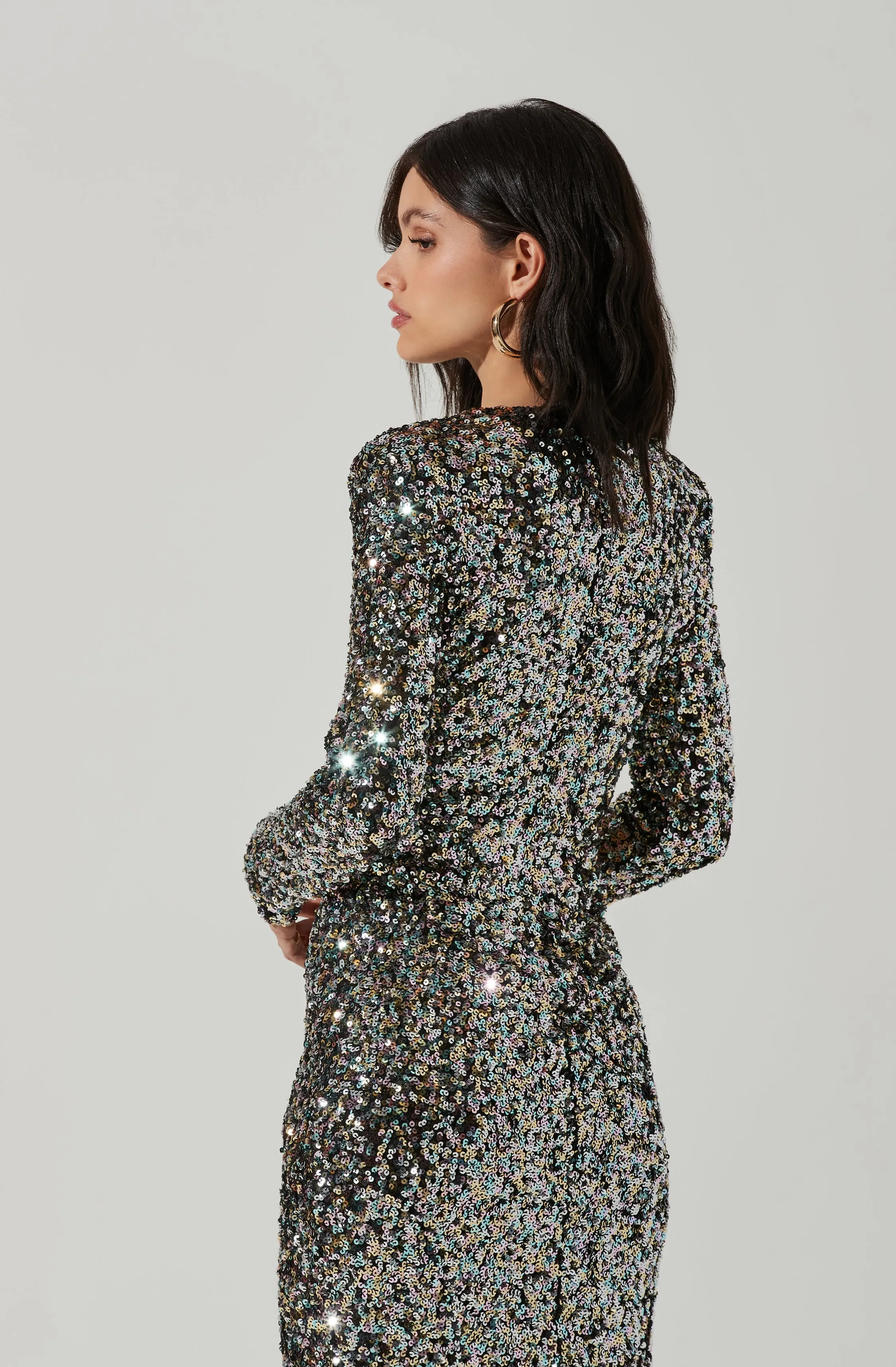 Sylvina Sequin Cutout Midi Dress sold by Astr product image thumbnail 5