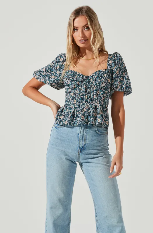 Clairemont Floral Top sold by Astr