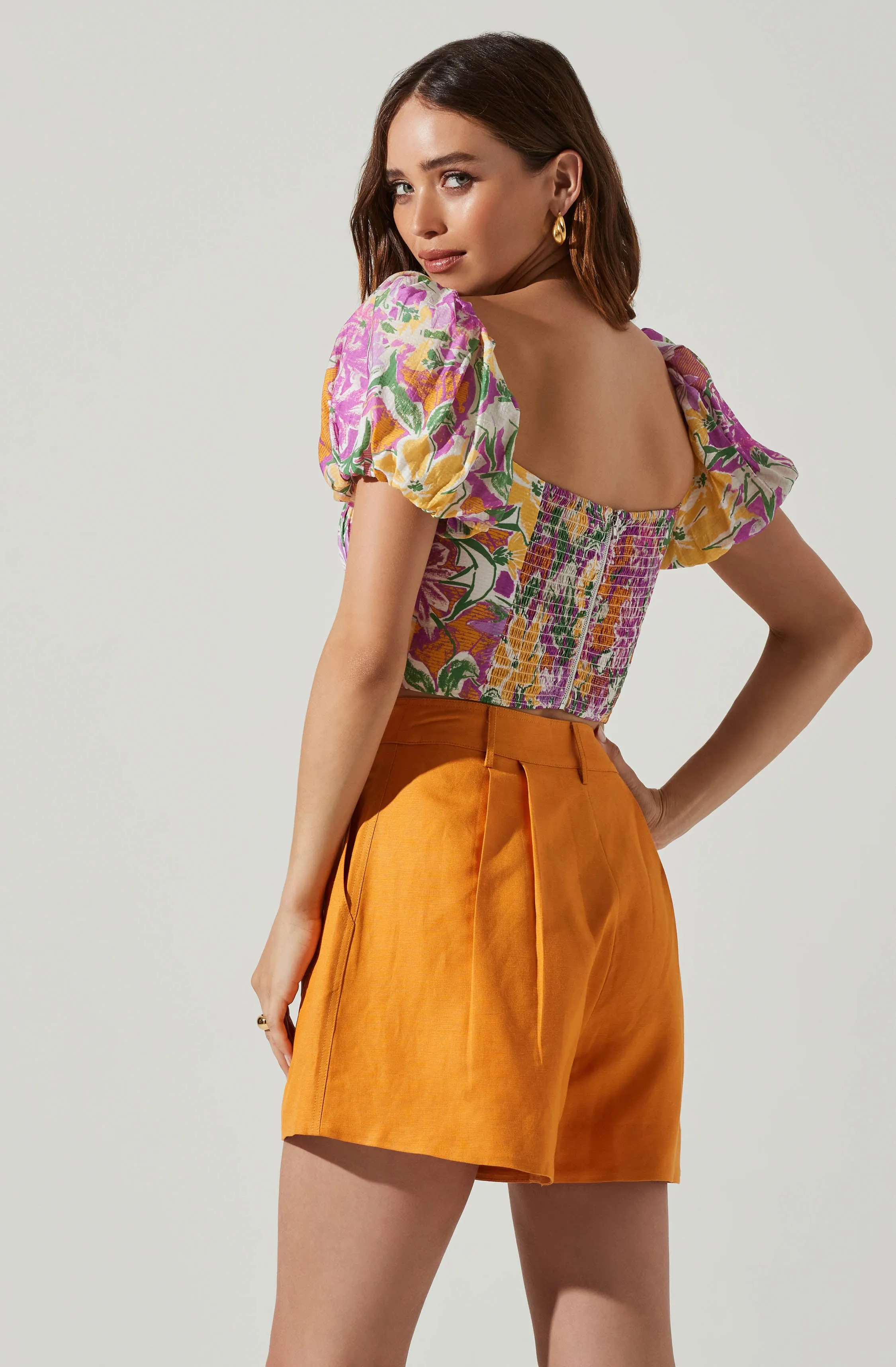 Paola Floral Puff Sleeve Top sold by Astr product image thumbnail 4